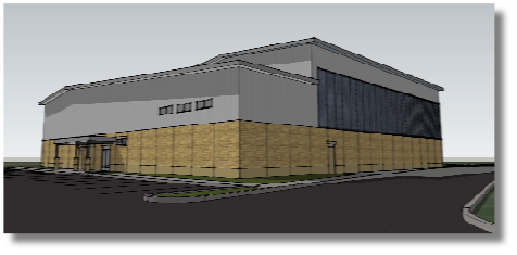 Private Sports Facility
-view from northeast Private Sports Facility
-view from northeast